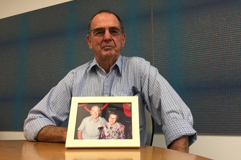Still grieving: Merv Gillies never sought counselling or help for himself. “In hindsight perhaps I should have. Because I’m still grieving for Mum and Dad.” Merv treasures the photo of his parents, Neil and Rosanna.