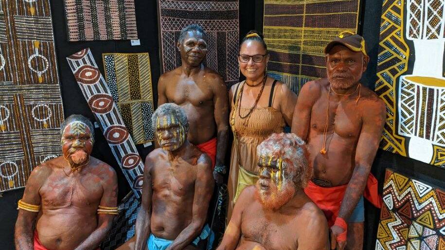 Joedie Lawler found meeting and networking with other Aboriginal artists inspiring (Joedie picture centre back). Picture supplied