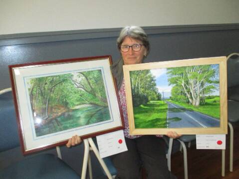 Sue Mavin had a good year in 2021, winning Section D, 'a local scene', with her entries in the Lansdowne Community Hall Art exhibition. Both of her paintings finished equal first. Picture supplied