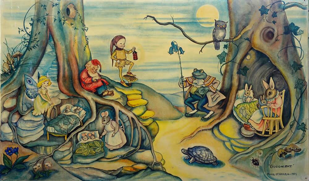 Magical: 'Goodnight' by Pixie O'Harris, 1957, oil on board. Photo provided.