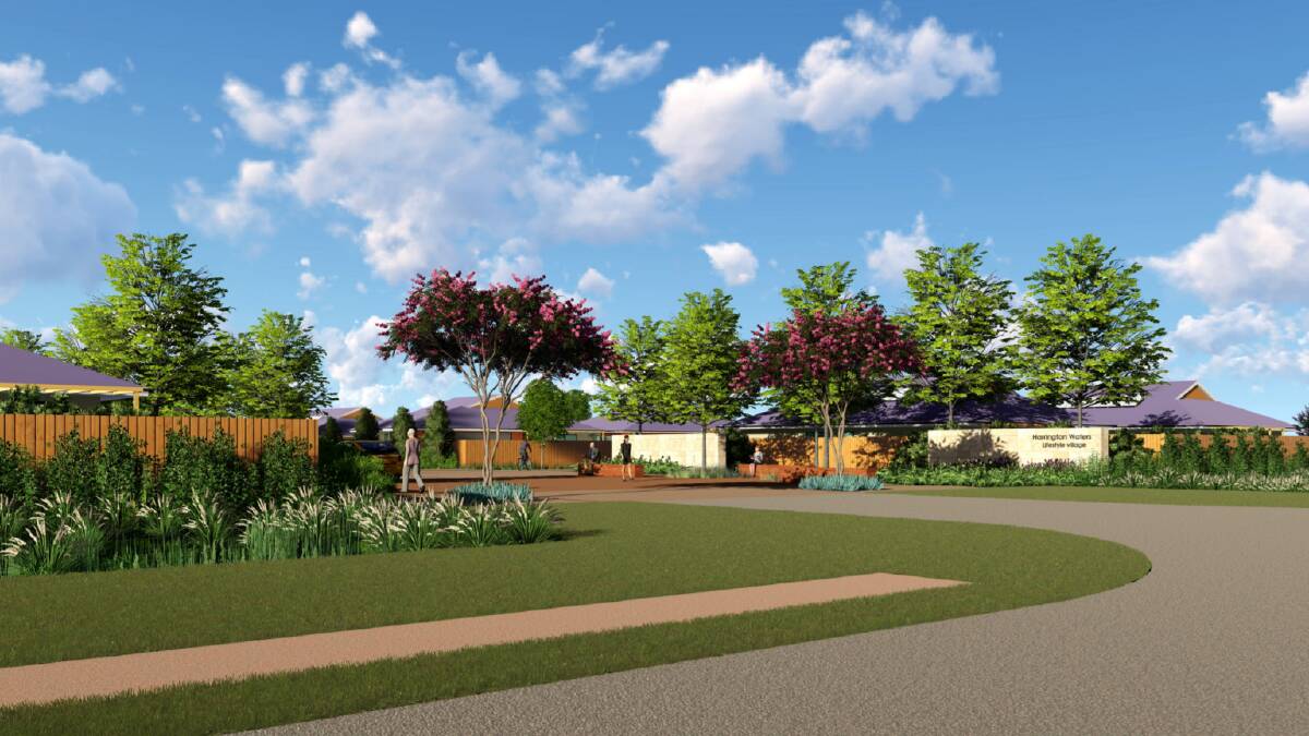 An artist's rendition of the entrance to the proposed Harrington Waters Lifestyle Village. Picture with the permission of Bayline Homes and Developments