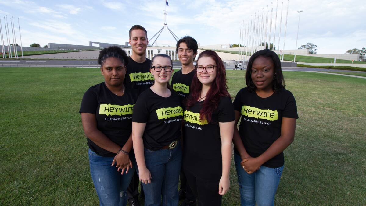 Brianna Martin from Bunyah in the Manning Valley (front row, second from left). Brianna was part of the 'Taking Control' group at the 2018 ABC Heywire Regional Youth Summit in Canberra. Photo: supplied