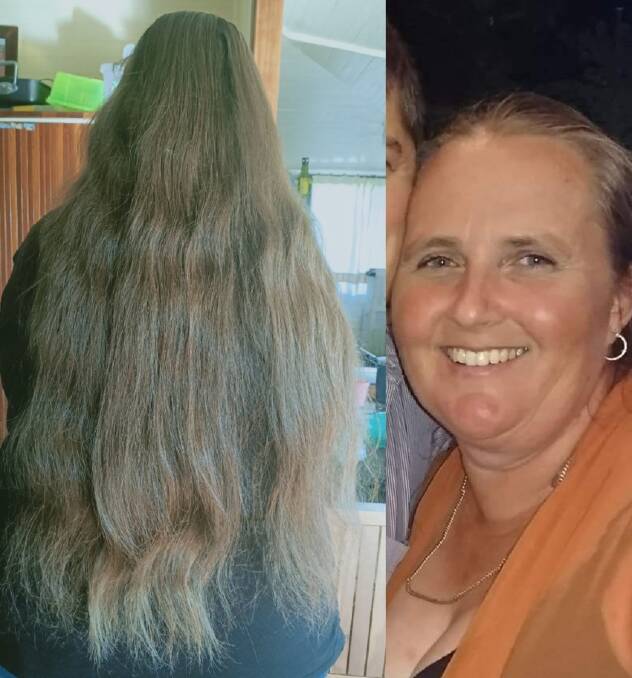 Karen's hair will be donated to an organisation that makes wigs for cancer patients. Photo supplied