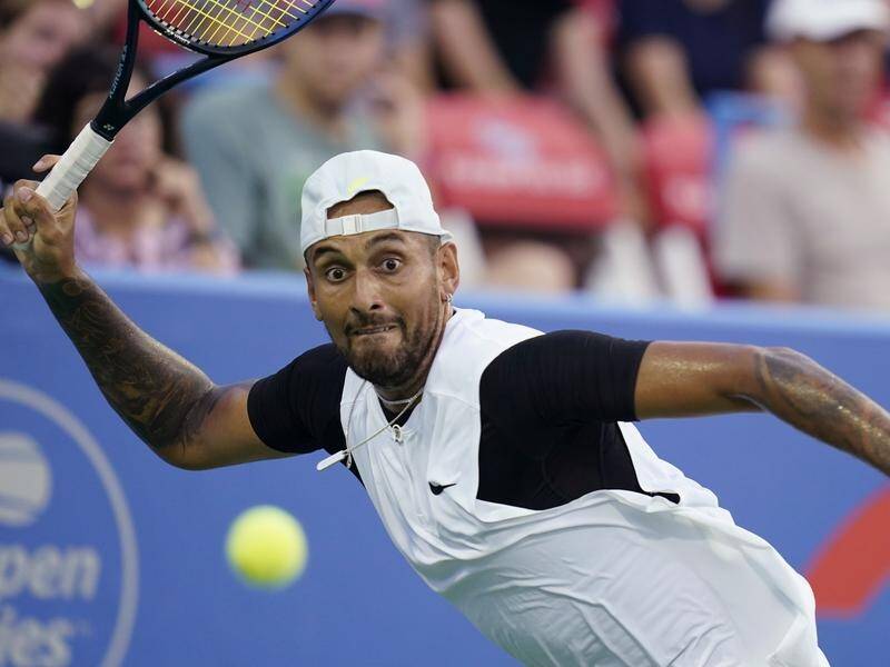 Nick Kyrgios has breezed into the second round of the ATP event in Washington. (AP PHOTO)