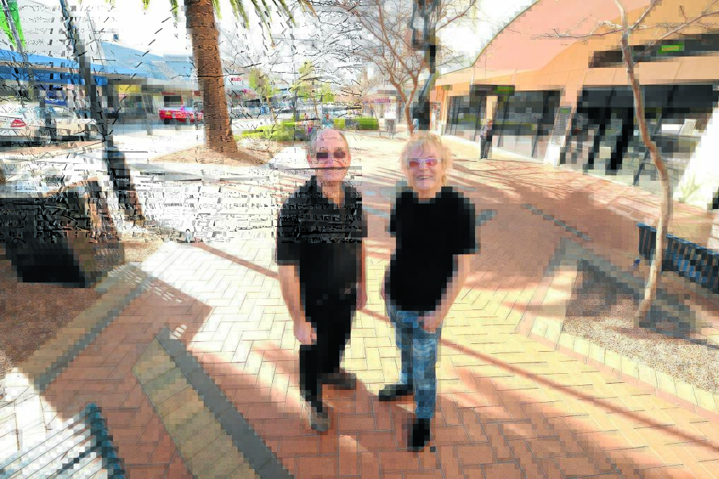 Local businessman Graham Brown with placemake David Engwicht in the CBD recently.