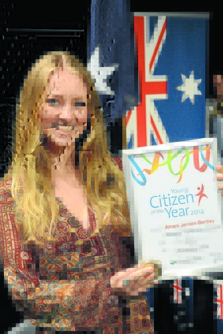 Greater Taree's young citizen of the year, Amani Jensen-Bentley will receive a certificate from Dame Marie Bashir later this month.