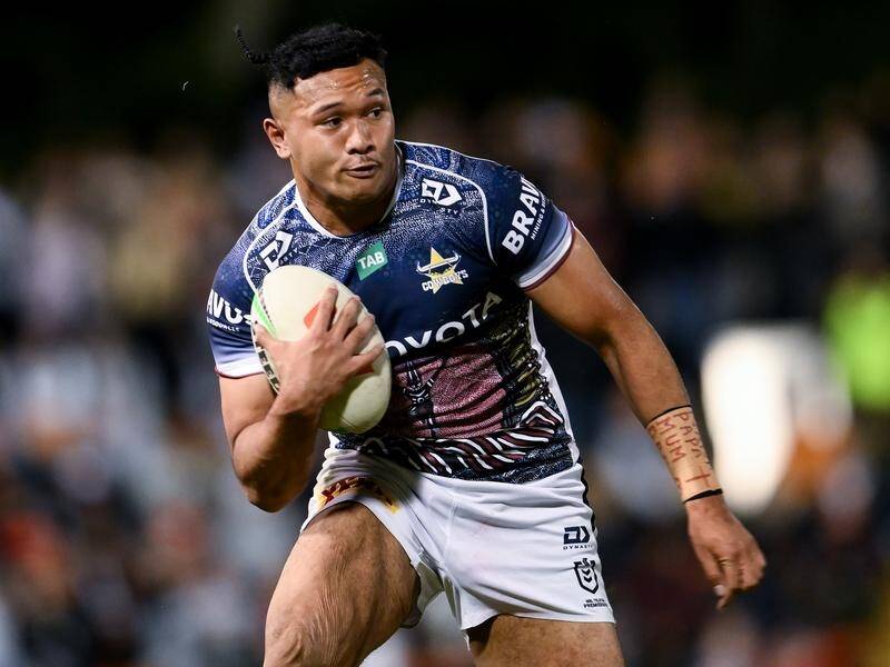 Off-contract North Queensland forward Kulikefu Finefeuiaki is also being chased by the Dolphins. (Steven Markham/AAP PHOTOS)