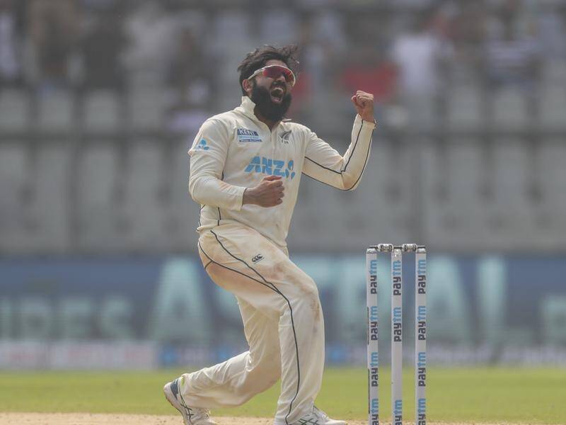 New Zealand's Ajaz Patel has taken all 10 wickets in an innings against India in the Mumbai Test.