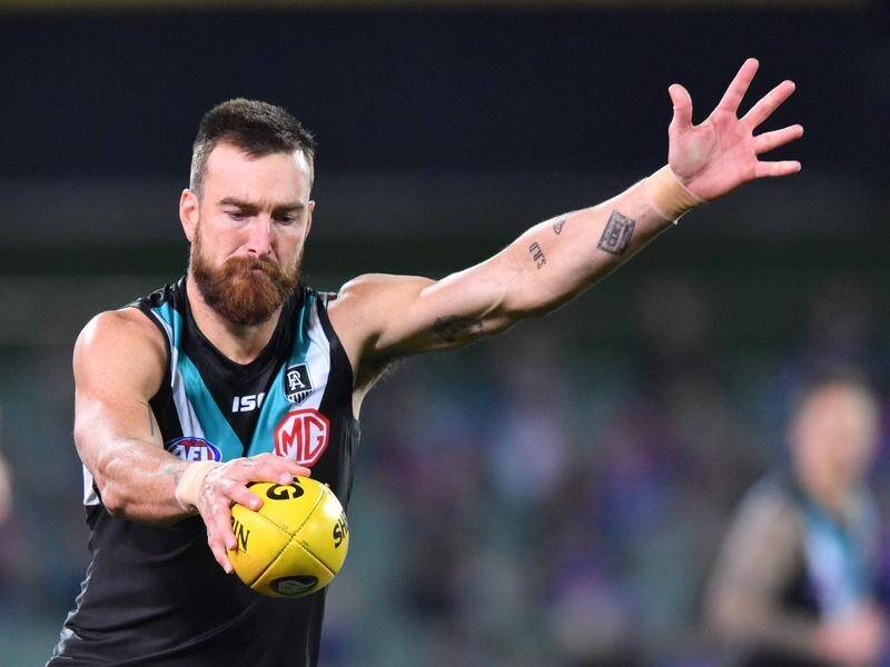 Port Adelaide forward Charlie Dixon was kept quiet by Geelong in Friday's AFL clash.