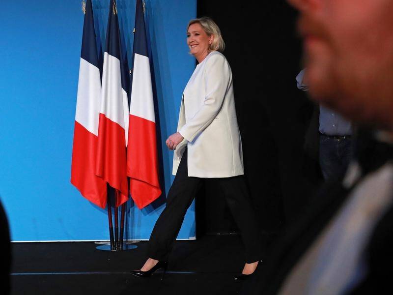 Marine Le Pen's far-right French party has edged just ahead in European elections.