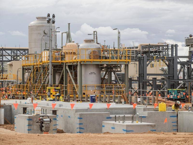 Santos Energy Solutions carbon capture and storage facility under construction at Moomba in SA. (PR HANDOUT IMAGE PHOTO)