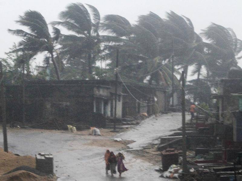 Five people have died in eastern India as Category 2 Tropical Cyclone Titli made landfall.