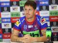 The NRL integrity unit is investigating the toilet cubicle video involving Newcastle's Kalyn Ponga. (Pat Hoelscher/AAP PHOTOS)