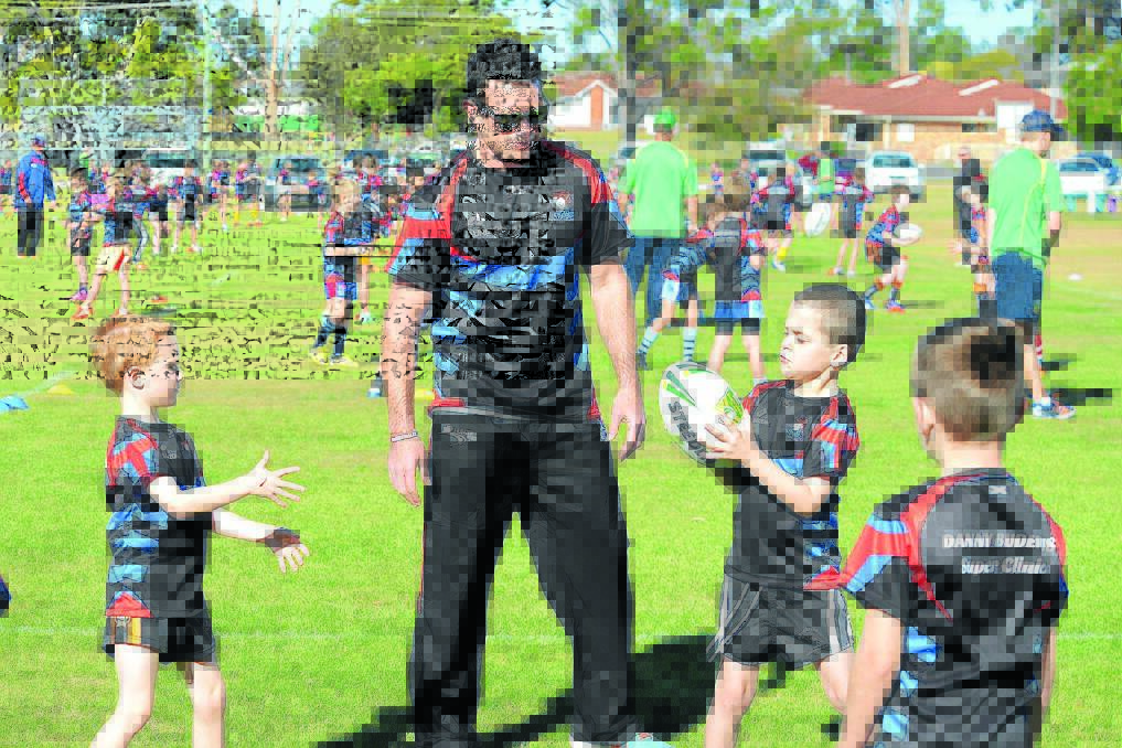 Danny Buderus is pictured at the Danny Buderus league clinic held in Taree during the school holidays.