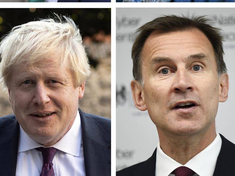 Boris Johnson (L) and Jeremy Hunt are among the candidates vying to replace British PM Theresa May.