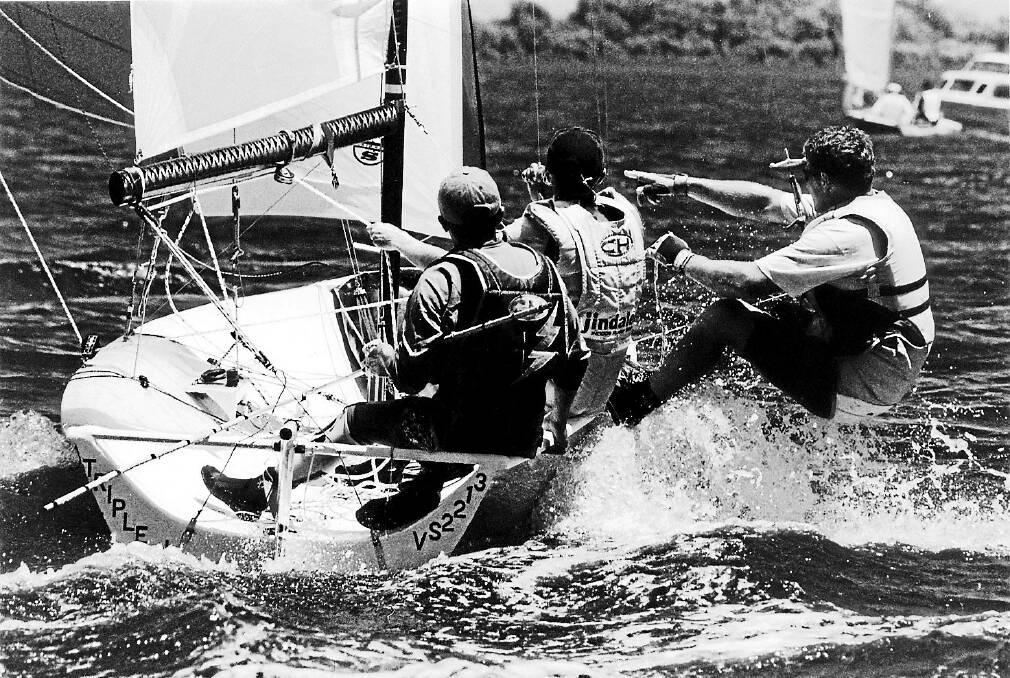 Glory days: The crew of a Vee Ess racing on the Manning.