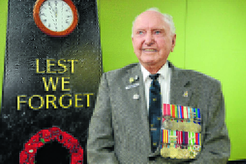Frank Slater at the 2014 Remembrance Day service at Taree.