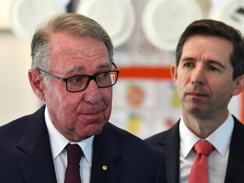 David Gonski (L) will deliver his review on Australia's school system to state ministers on Friday.