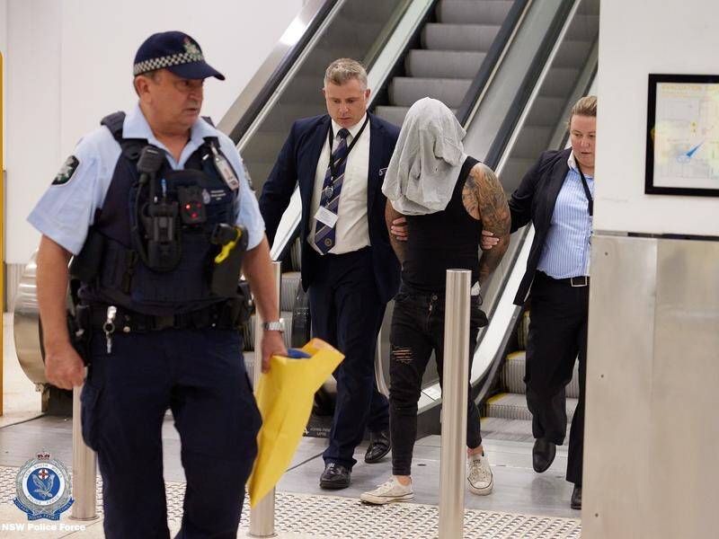 A man arrested at a Sydney airport has been charged over his alleged role in a drive-by shooting. (PR HANDOUT IMAGE PHOTO)