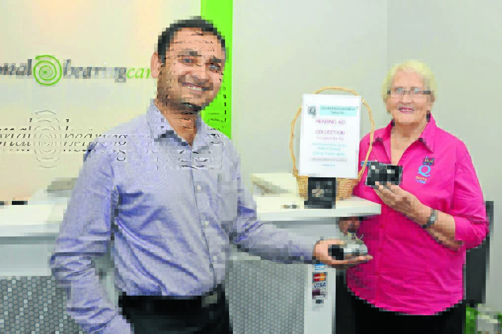 Audiologist, Biswajit Sadangi and Jeanette Holland, representing the Quota Club of Taree are appealing for people to donate their old hearing aids for refurbishment and use by hearing impaired people in Fiji.