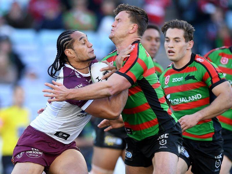 Manly forward Liam Knight (c) is facing a grade two dangerous contact charge .