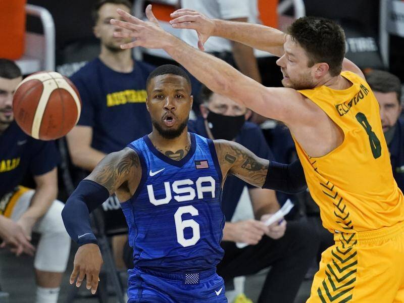 Australia have overcome an 11-point deficit to beat the United States in an Olympics warm-up match.
