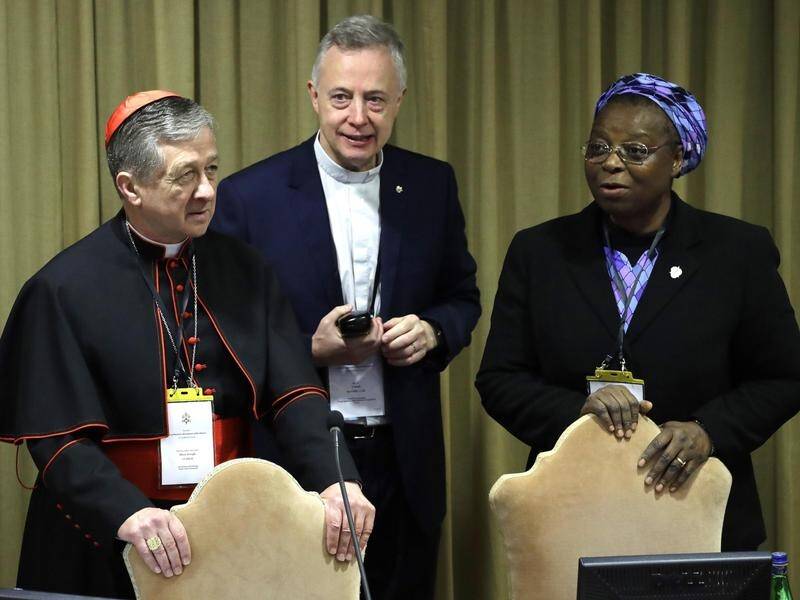 Sister Veronica Openibo (R) has slammed bishops on their handling of the sexual abuse crisis.