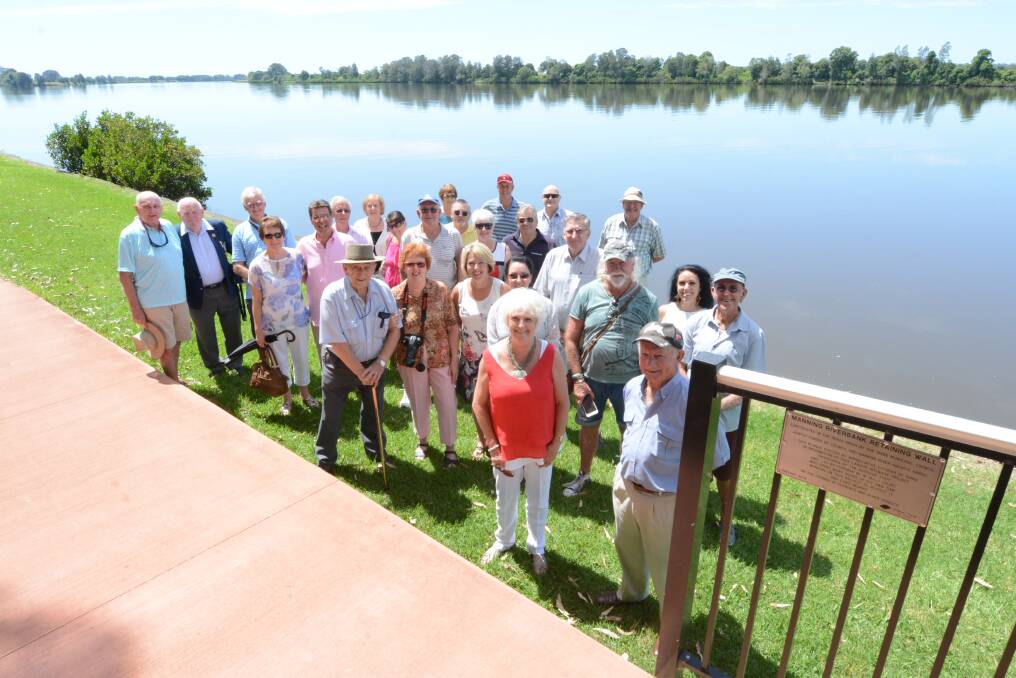 A crowd of nearly 30 defied a steamy morning to attend the unveiling of the plaque this week at the Manning River Foreshore.