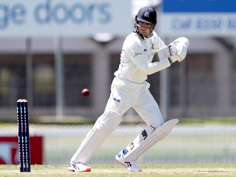 Peter Handscomb was among the runs but rain ultimately thwarted Victoria in the Sheffield Shield.