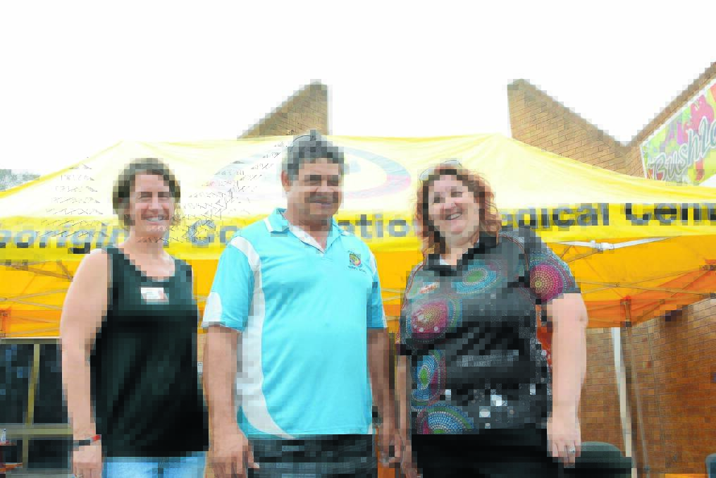 Hunter New England Health youth mental health worker Lauren Vaughan with Biripi drug and alcohol workers Troy Cochrane and Lauren McDermott.