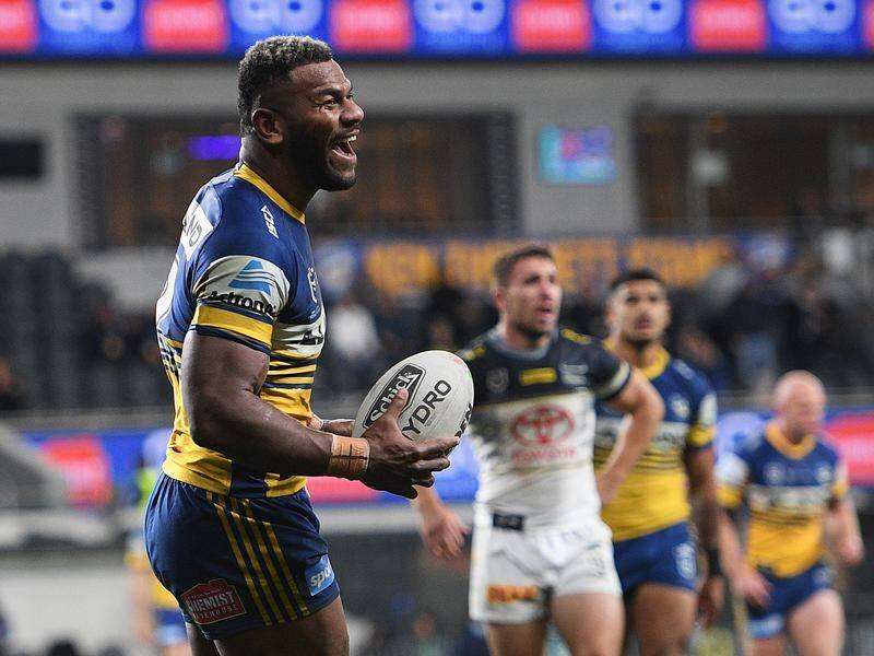 Maika Sivo grabbed four tries as the Eels beat the Cowboys 42-4 in the NRL.