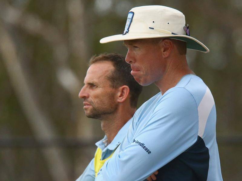 Dominic Thornely (r) will coach the three-time defending WNCL champion NSW Breakers.