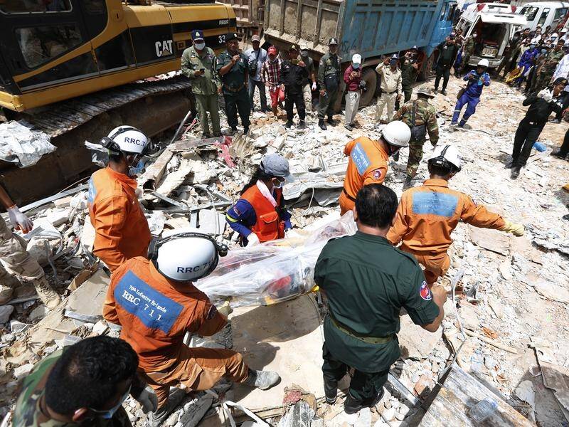 In total, 28 people died and 26 were injured in the building collapse in Cambodia.