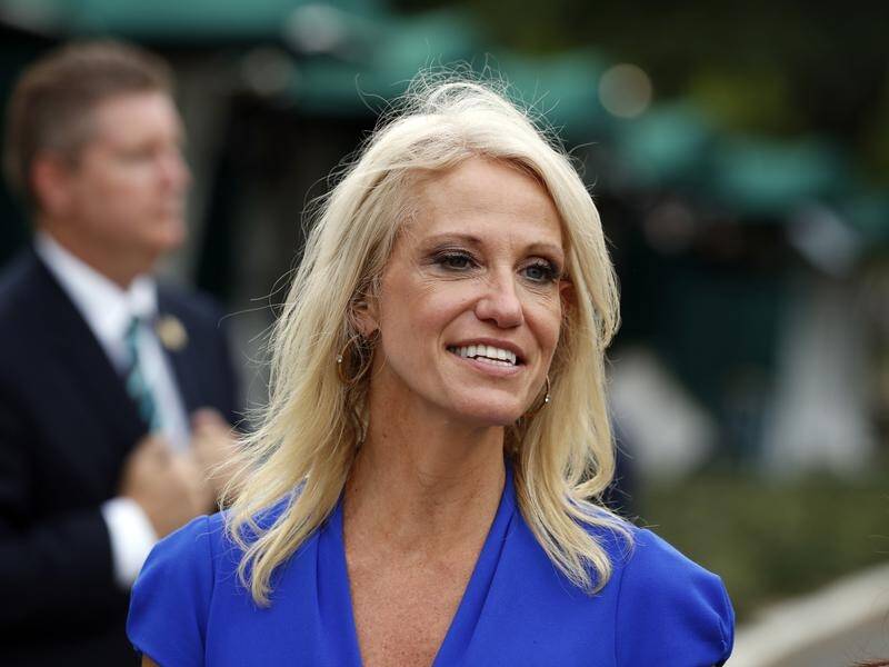 A watchdog says Trump adviser Kellyanne Conway (file) used her position to influence an election.