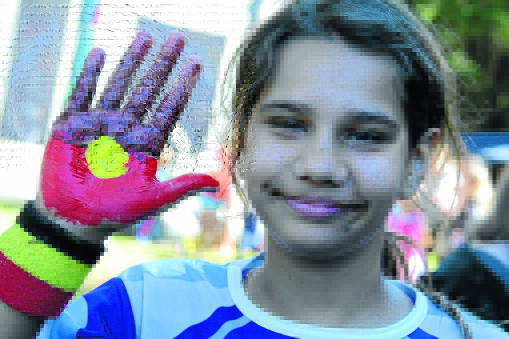 Kalani Simms was one of the happy participants at the NAIDOC Week open day at Saltwater National Park last week.