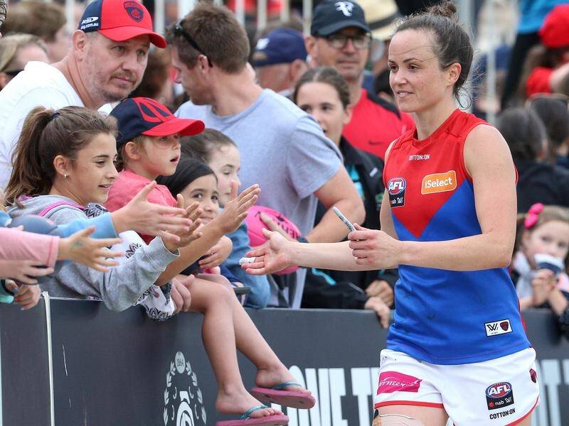 Melbourne AFLW captain Daisy Pearce is ready to return to the field after having twins in 2019.