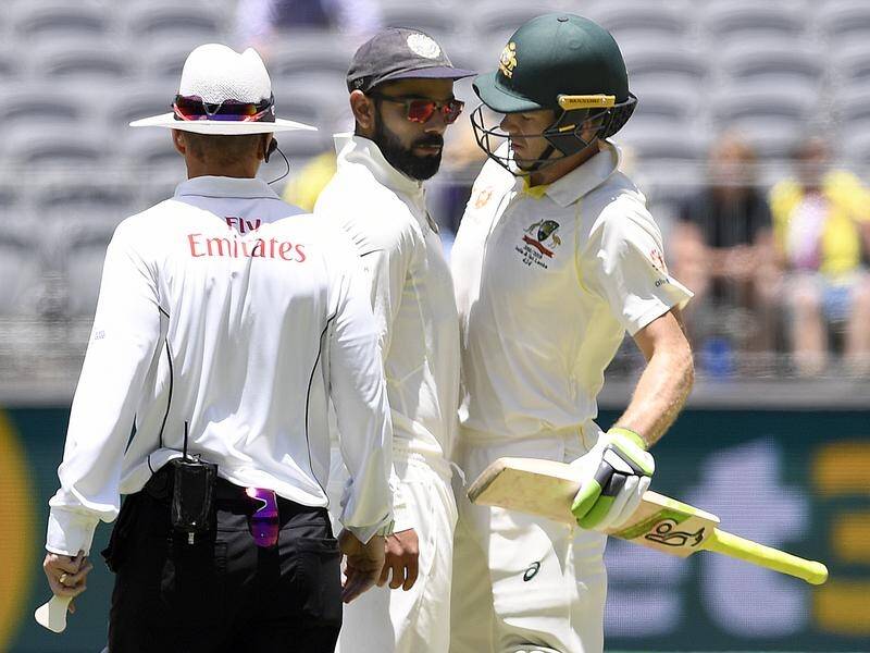 Indian captain Virat Kohli and Australia's skipper have come face-to-face during the 2nd Perth Test.