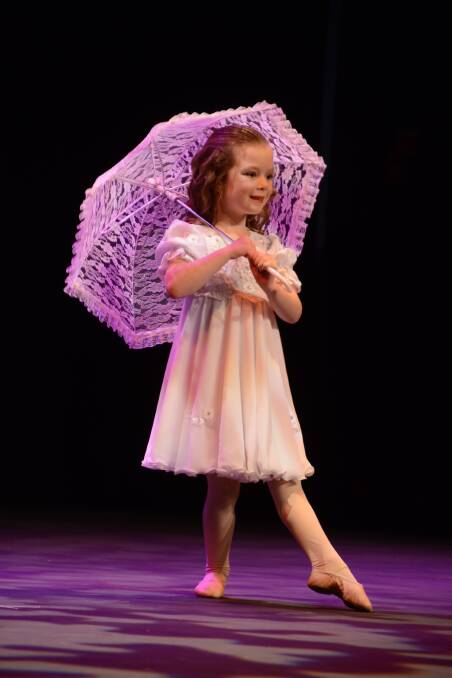 A confident Ava Bruder performed her baby dance ballet, Thank Heavens for Little Girls.