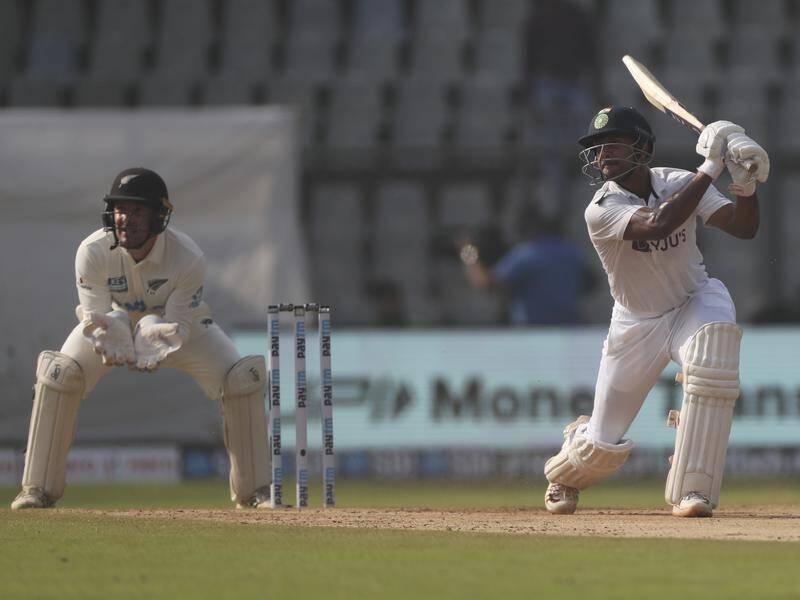 Mayank Agarwal (62) has helped India set 540 for New Zealand to win the second Test in Mumbai.