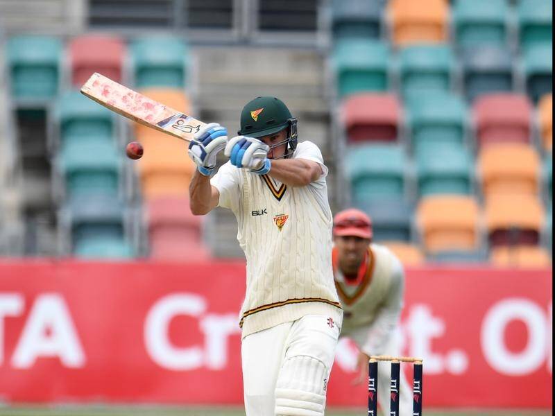 Tasmania advanced slowly to 3-149 at tea on day one against South Australia in the Sheffield Shield.