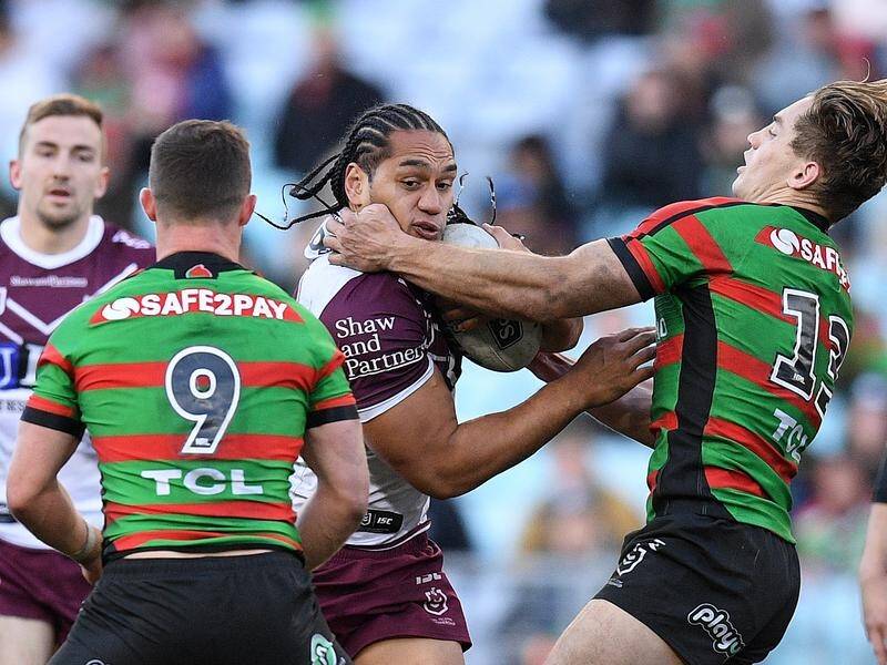 Soutrh Sydney's narrow win over Manly has been marred by controversial refereeing decisions.