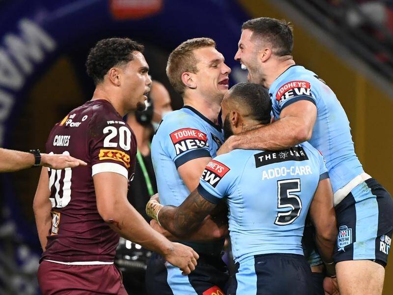 Reunited NSW backs say it's possible to recapture their heady attack of the 2021 Origin series. (Dave Hunt/AAP PHOTOS)