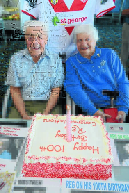 Reg and his beloved wife Olive at Reg s 100th birthday party.