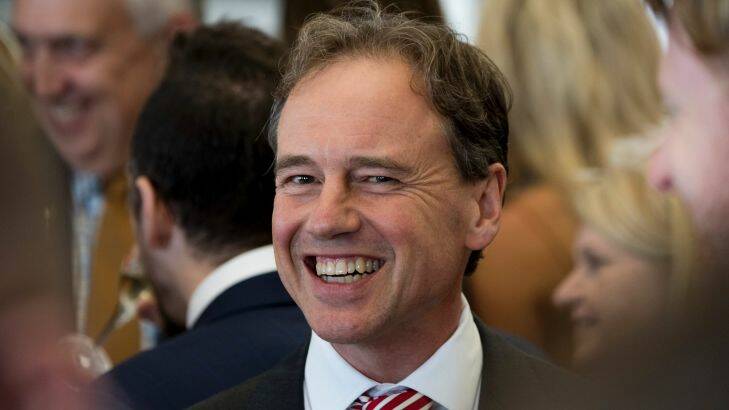 RW Liberal MP Greg Hunt in the Tabcorp marquee. Photo by Jesse Marlow. .