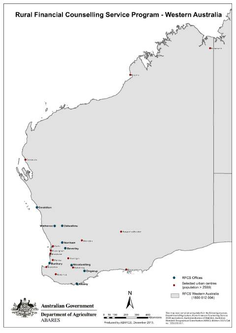 Rural Financial Counselling Services locations. Picture: http://www.daff.gov.au/agriculture-food/drought/rfcs