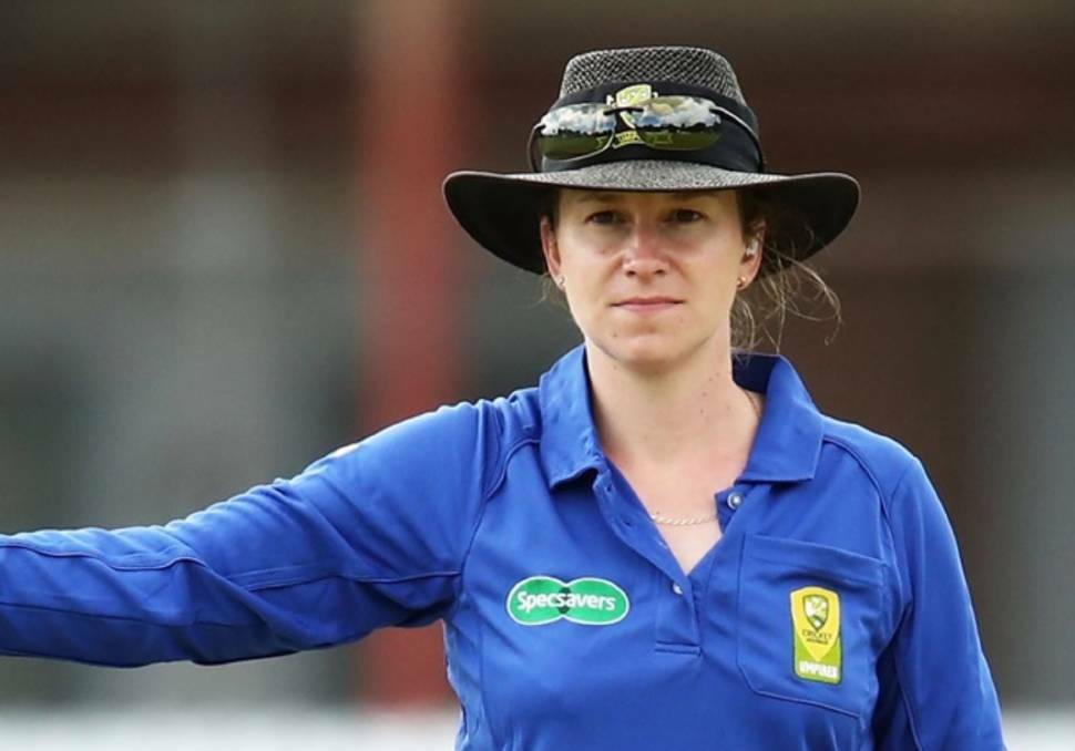 Claire Polosak is the fourth umpire for the third Test between Australia and India. Photo: Cricket NSW. 