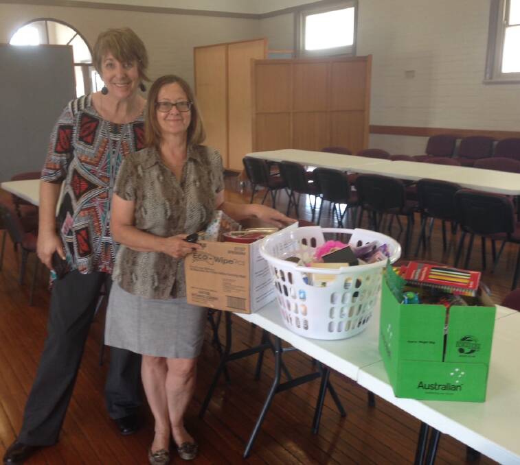 Hampers were presented to the Good Samaritans Taree. 