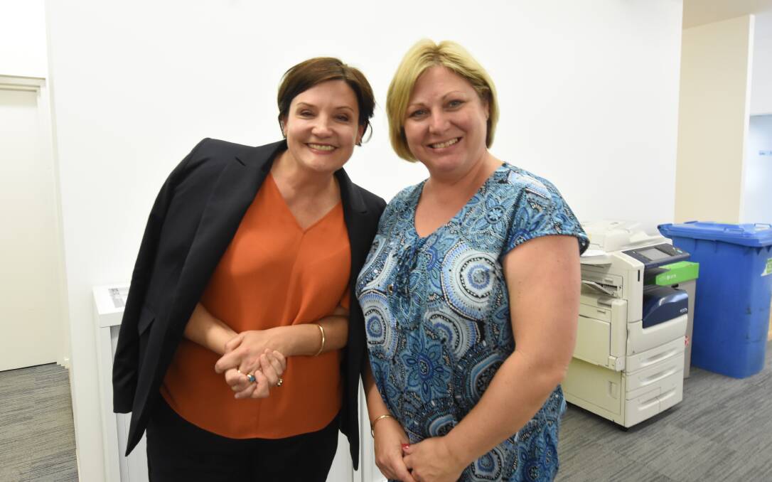 NSW Opposition Leader Jodi McKay caught up with former neighbour, Times sales consultant Paula McDonald.