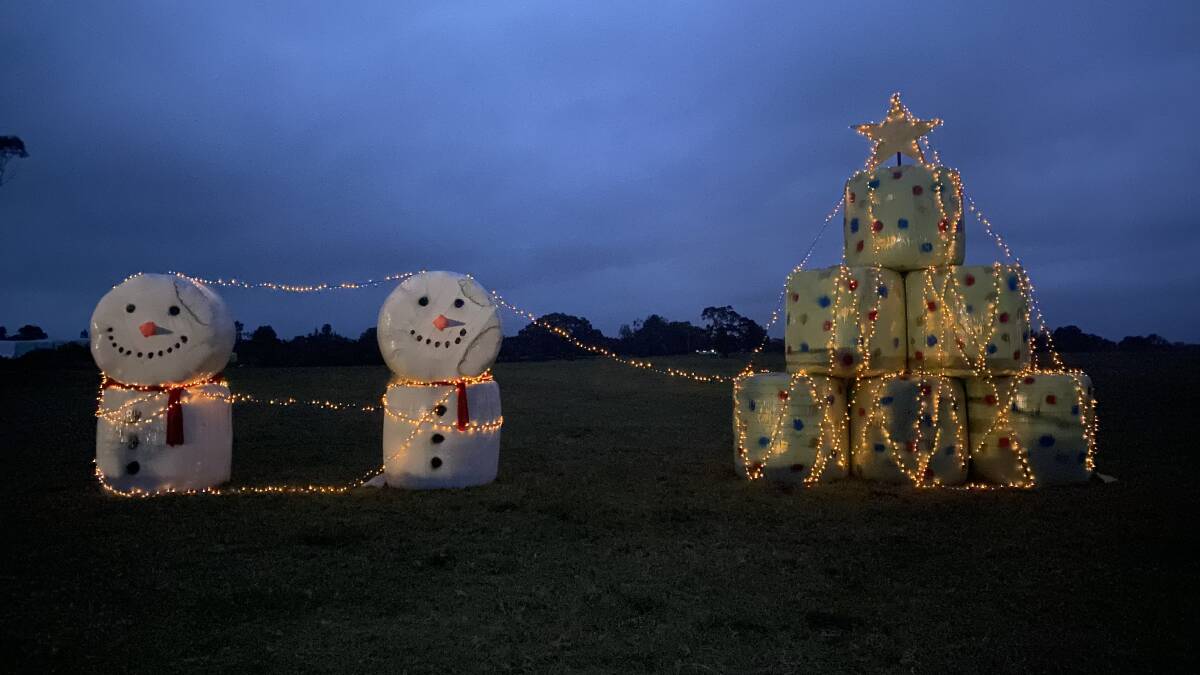 Solar powered Christmas lights give the display a magical touch. Photo: supplied.