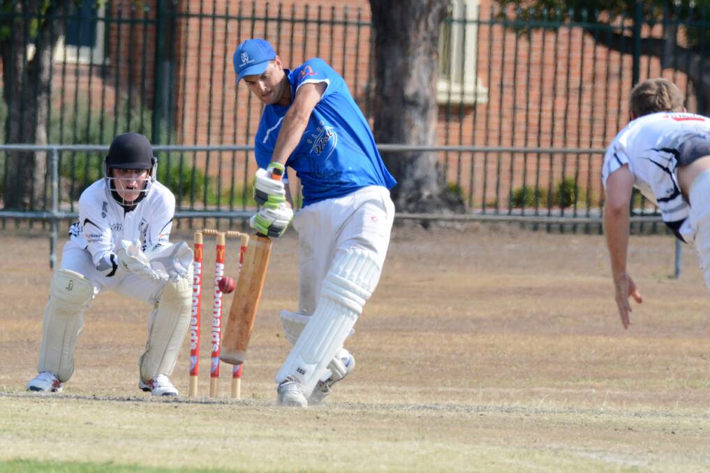 Must need wins: Josh McLeod in action for Taree West against Rovers at Johnny Martin Oval. The side meets the Pirates and Wauchope in the final T20 fixtures on Saturday. Photo: Scott Calvin.